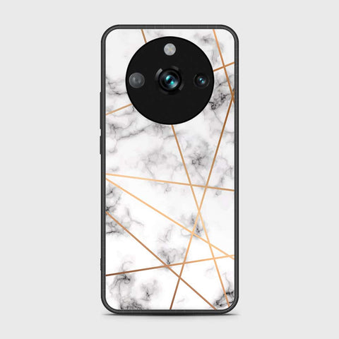 Realme 11 Pro Cover- White Marble Series 2 - HQ Ultra Shine Premium Infinity Glass Soft Silicon Borders Case