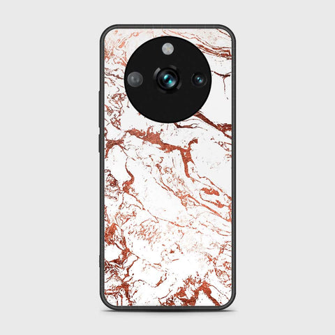 Realme 11 Pro Cover- White Marble Series 2 - HQ Ultra Shine Premium Infinity Glass Soft Silicon Borders Case