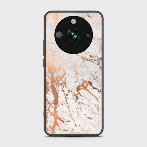 Realme 11 Pro Cover- White Marble Series 2 - HQ Ultra Shine Premium Infinity Glass Soft Silicon Borders Case