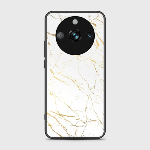 Realme 11 Pro Cover- White Marble Series 2 - HQ Ultra Shine Premium Infinity Glass Soft Silicon Borders Case