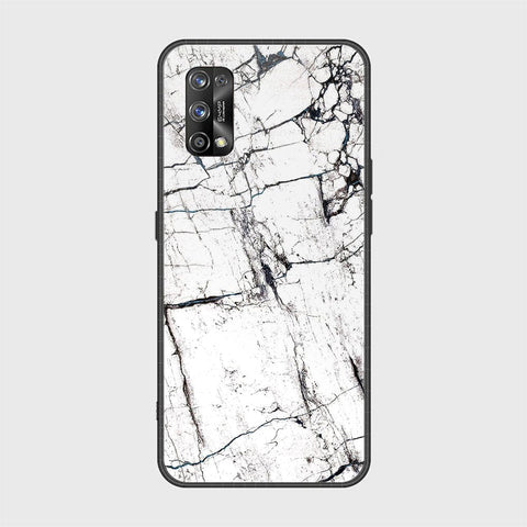 Realme 7 Pro Cover - White Marble Series 2 - HQ Ultra Shine Premium Infinity Glass Soft Silicon Borders Case