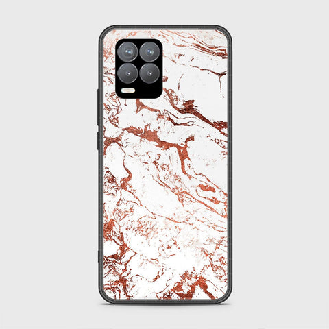 Realme 8 Cover - White Marble Series 2 - HQ Ultra Shine Premium Infinity Glass Soft Silicon Borders Case