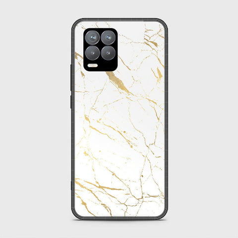 Realme 8 Pro Cover - White Marble Series 2 - HQ Ultra Shine Premium Infinity Glass Soft Silicon Borders Case