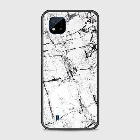 Realme Narzo 50i Cover- White Marble Series 2 - HQ Ultra Shine Premium Infinity Glass Soft Silicon Borders Case