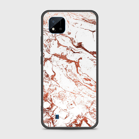 Realme C11 2021 Cover- White Marble Series 2 - HQ Ultra Shine Premium Infinity Glass Soft Silicon Borders Case