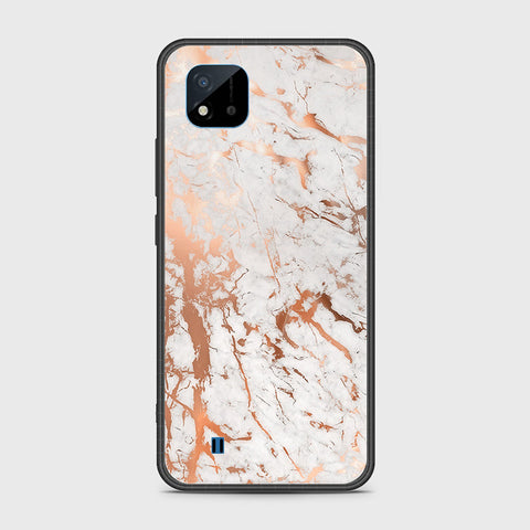 Realme Narzo 50i Cover- White Marble Series 2 - HQ Ultra Shine Premium Infinity Glass Soft Silicon Borders Case