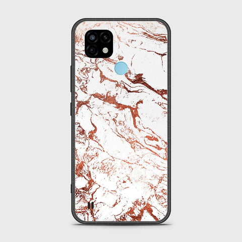 Realme C21 Cover- White Marble Series 2 - HQ Premium Shine Durable Shatterproof Case