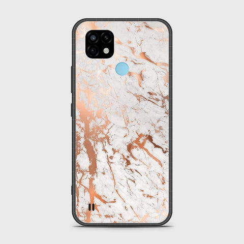 Realme C21 Cover- White Marble Series 2 - HQ Premium Shine Durable Shatterproof Case