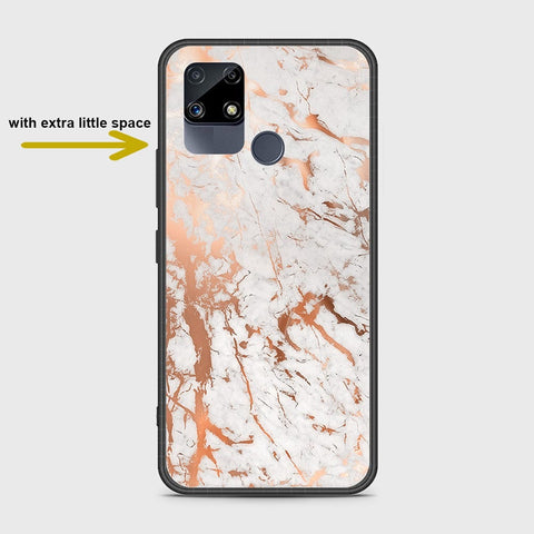 Realme Narzo 30A Cover- White Marble Series 2 - HQ Ultra Shine Premium Infinity Glass Soft Silicon Borders Case