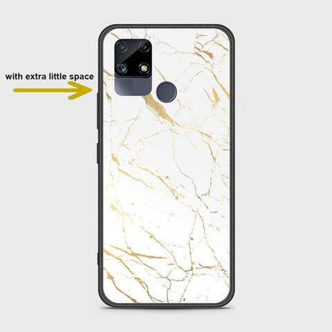 Realme C12 Cover- White Marble Series 2 - HQ Ultra Shine Premium Infinity Glass Soft Silicon Borders Case