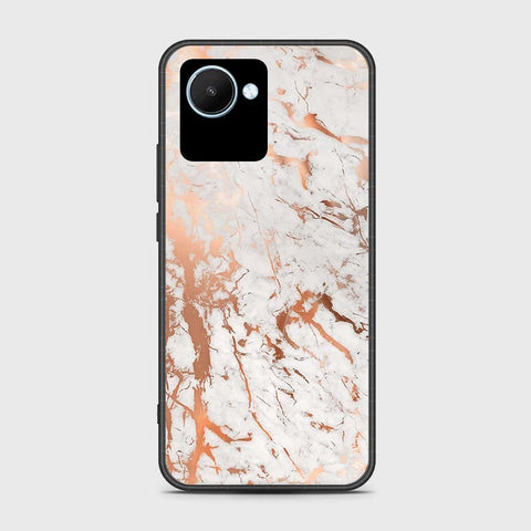 Realme C30s Cover- White Marble Series 2 - HQ Ultra Shine Premium Infinity Glass Soft Silicon Borders Case