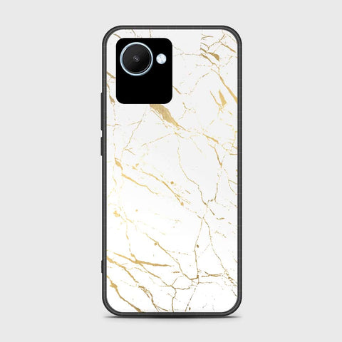 Realme C30s Cover- White Marble Series 2 - HQ Ultra Shine Premium Infinity Glass Soft Silicon Borders Case