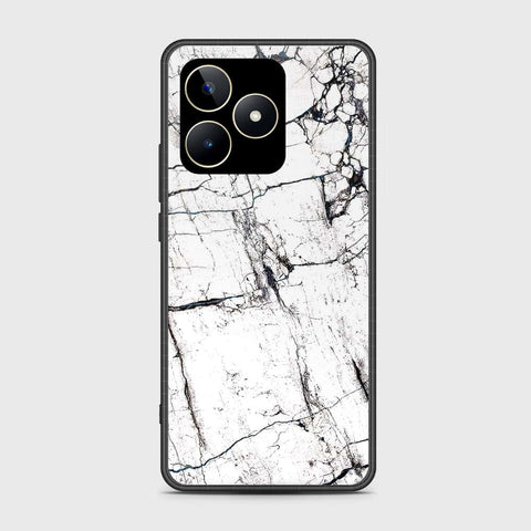 Realme C53 Cover- White Marble Series 2 - HQ Ultra Shine Premium Infinity Glass Soft Silicon Borders Case