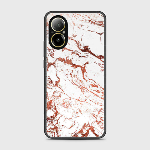 Realme C67 4G Cover- White Marble Series 2 - HQ Ultra Shine Premium Infinity Glass Soft Silicon Borders Case