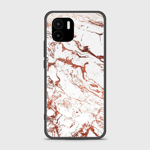 Xiaomi Redmi A1 Cover - White Marble Series 2 - HQ Ultra Shine Premium Infinity Glass Soft Silicon Borders Case