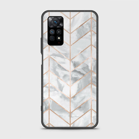 Xiaomi Redmi Note 11 Pro 5G Cover- White Marble Series 2 - HQ Ultra Shine Premium Infinity Glass Soft Silicon Borders Case