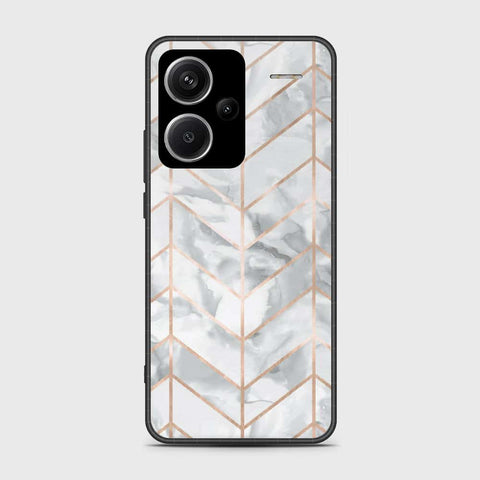 Xiaomi Redmi Note 13 Pro Plus 5G Cover- White Marble Series 2 - HQ Ultra Shine Premium Infinity Glass Soft Silicon Borders Case