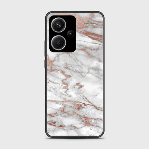 Xiaomi Redmi Note 13 Pro Plus 5G Cover- White Marble Series 2 - HQ Ultra Shine Premium Infinity Glass Soft Silicon Borders Case