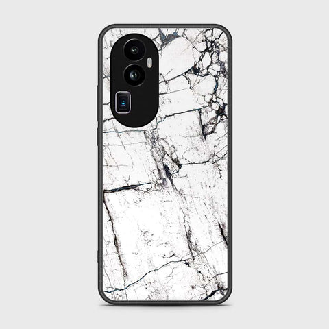 Oppo Reno 10 Pro Plus Cover- White Marble Series 2 - HQ Ultra Shine Premium Infinity Glass Soft Silicon Borders Case