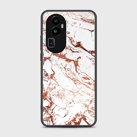 Oppo Reno 10 Pro Plus Cover- White Marble Series 2 - HQ Ultra Shine Premium Infinity Glass Soft Silicon Borders Case