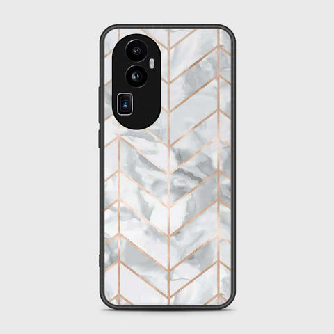 Oppo Reno 10 Pro Plus Cover- White Marble Series 2 - HQ Ultra Shine Premium Infinity Glass Soft Silicon Borders Case