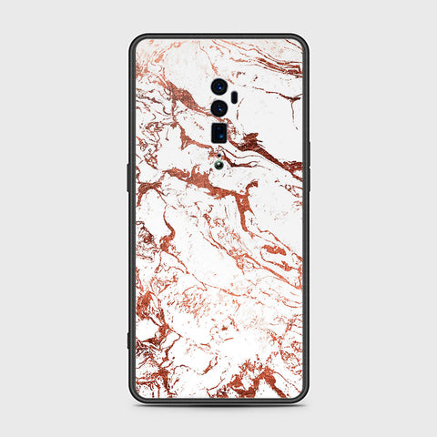 Oppo Reno 10x Zoom Cover- White Marble Series 2 - HQ Ultra Shine Premium Infinity Glass Soft Silicon Borders Case