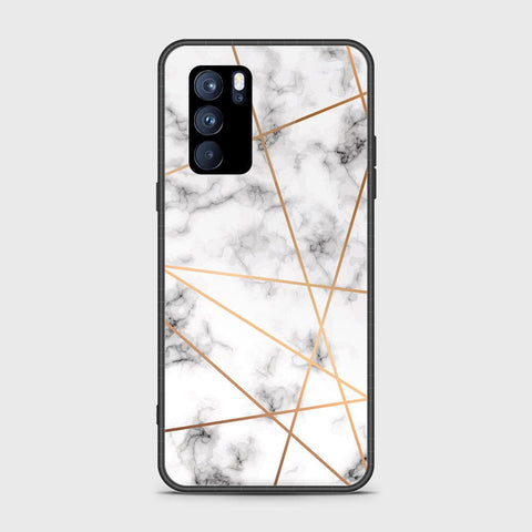 Oppo Reno 6 Pro 5G Cover - White Marble Series 2 - HQ Ultra Shine Premium Infinity Glass Soft Silicon Borders Case