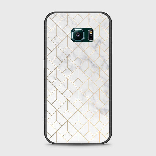 Samsung Galaxy S6 Edge Plus Cover- White Marble Series 2 - HQ Ultra Shine Premium Infinity Glass Soft Silicon Borders Case