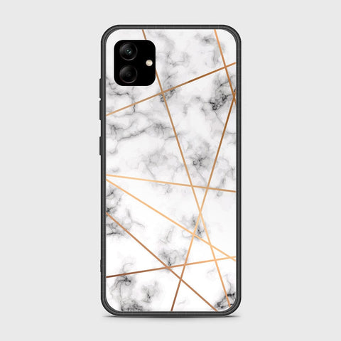 Samsung Galaxy A04e Cover - White Marble Series 2 - HQ Ultra Shine Premium Infinity Glass Soft Silicon Borders Case