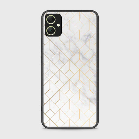 Samsung Galaxy A05 Cover- White Marble Series 2 - HQ Ultra Shine Premium Infinity Glass Soft Silicon Borders Case