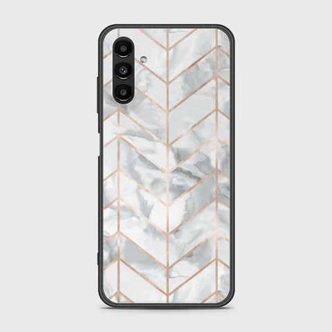 Samsung Galaxy A13 5G Cover- White Marble Series 2 - HQ Ultra Shine Premium Infinity Glass Soft Silicon Borders Case