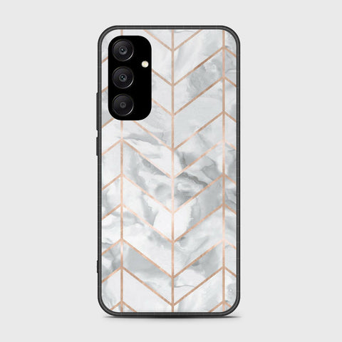Samsung Galaxy A25 5G Cover- White Marble Series 2 - HQ Ultra Shine Premium Infinity Glass Soft Silicon Borders Case