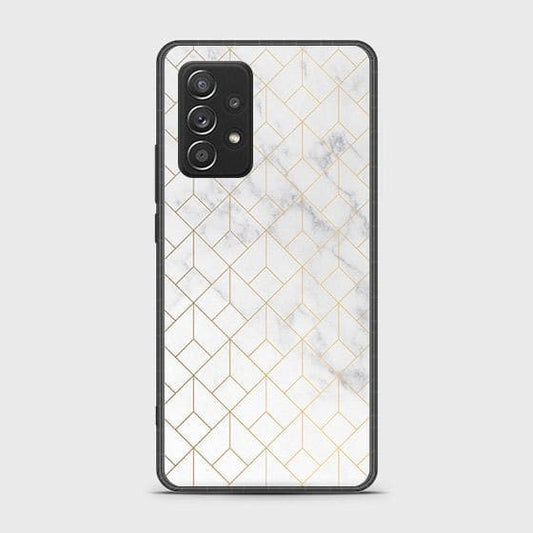 Samsung Galaxy A52s 5G Cover - White Marble Series 2 - HQ Ultra Shine Premium Infinity Glass Soft Silicon Borders Case