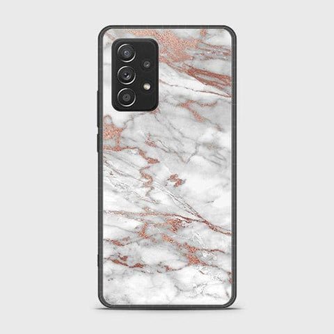 Samsung Galaxy A52s 5G Cover - White Marble Series 2 - HQ Ultra Shine Premium Infinity Glass Soft Silicon Borders Case