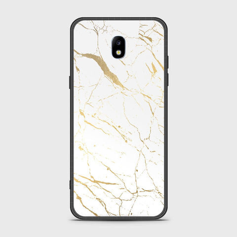 Samsung Galaxy J7 Pro / J7 2017 / J730 Cover - White Marble Series 2 - HQ Ultra Shine Premium Infinity Glass Soft Silicon Borders Case