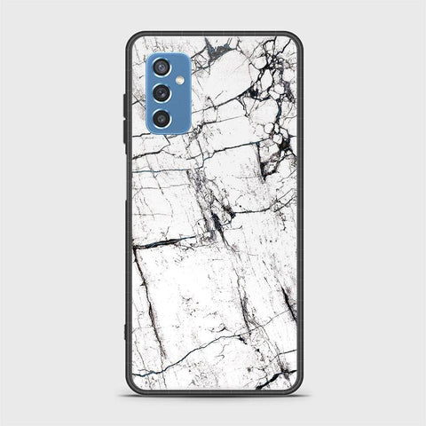 Samsung Galaxy M52 5G Cover- White Marble Series 2 - HQ Ultra Shine Premium Infinity Glass Soft Silicon Borders Case