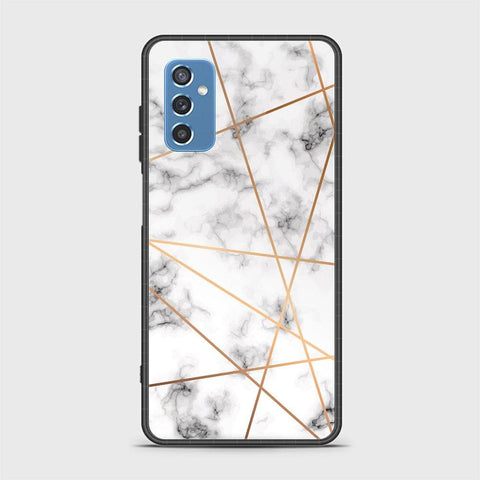 Samsung Galaxy M52 5G Cover- White Marble Series 2 - HQ Ultra Shine Premium Infinity Glass Soft Silicon Borders Case