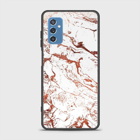 Samsung Galaxy M52 5G Cover- White Marble Series 2 - HQ Ultra Shine Premium Infinity Glass Soft Silicon Borders Case