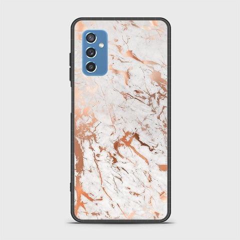 Samsung Galaxy M52 5G Cover- White Marble Series 2 - HQ Ultra Shine Premium Infinity Glass Soft Silicon Borders Case