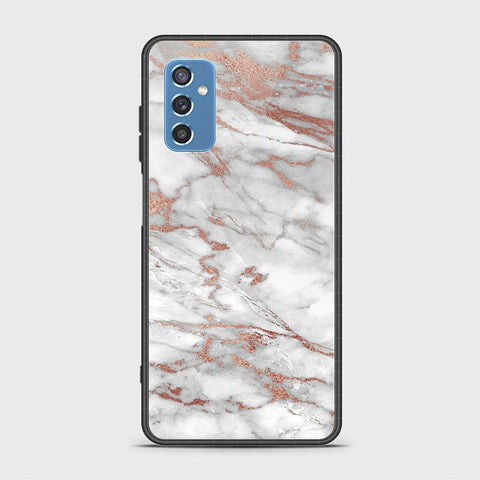 Samsung Galaxy M52 5G Cover- White Marble Series 2 - HQ Ultra Shine Premium Infinity Glass Soft Silicon Borders Case