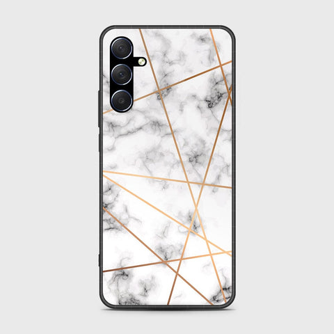 Samsung Galaxy M34 5G Cover- White Marble Series 2 - HQ Ultra Shine Premium Infinity Glass Soft Silicon Borders Case