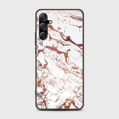 Samsung Galaxy M34 5G Cover- White Marble Series 2 - HQ Ultra Shine Premium Infinity Glass Soft Silicon Borders Case