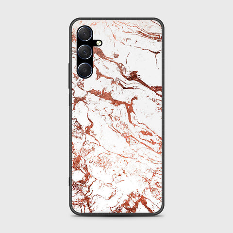 Samsung Galaxy M54 Cover- White Marble Series 2 - HQ Ultra Shine Premium Infinity Glass Soft Silicon Borders Case