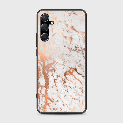 Samsung Galaxy M54 Cover- White Marble Series 2 - HQ Ultra Shine Premium Infinity Glass Soft Silicon Borders Case