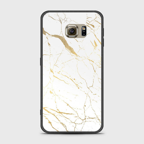 Samsung Galaxy S6 Cover- White Marble Series 2 - HQ Ultra Shine Premium Infinity Glass Soft Silicon Borders Case