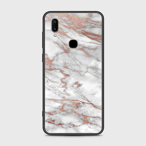 Vivo Z3 Cover- White Marble Series 2 - HQ Ultra Shine Premium Infinity Glass Soft Silicon Borders Case