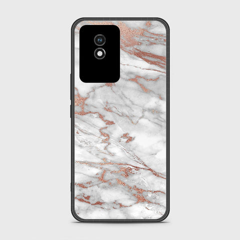 Vivo Y02A Cover- White Marble Series 2 - HQ Ultra Shine Premium Infinity Glass Soft Silicon Borders Case