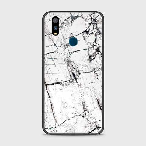 Vivo Y11 2019 Cover- White Marble Series 2 - HQ Ultra Shine Premium Infinity Glass Soft Silicon Borders Case