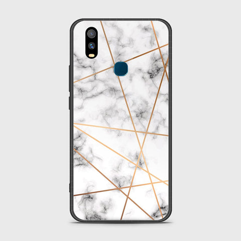 Vivo Y11 2019 Cover- White Marble Series 2 - HQ Ultra Shine Premium Infinity Glass Soft Silicon Borders Case