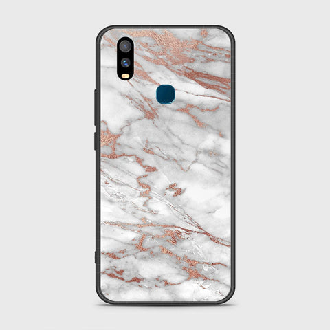 Vivo Y11 2019 Cover- White Marble Series 2 - HQ Ultra Shine Premium Infinity Glass Soft Silicon Borders Case